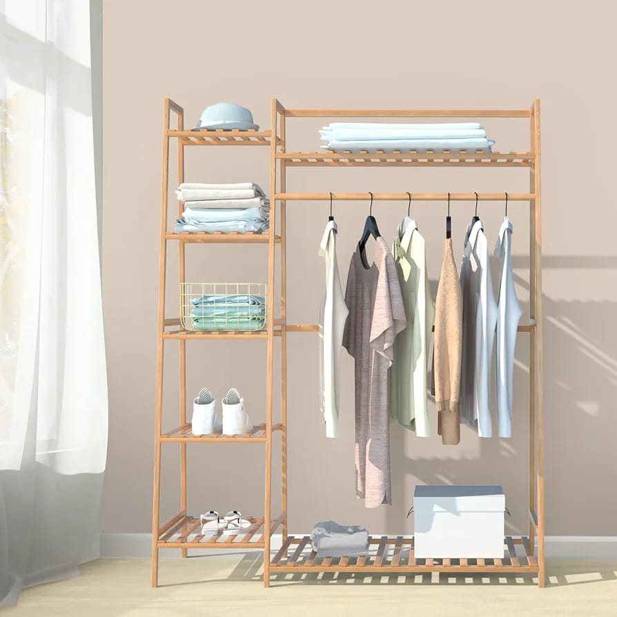 Bamboo Multi-Use Cloth Stand