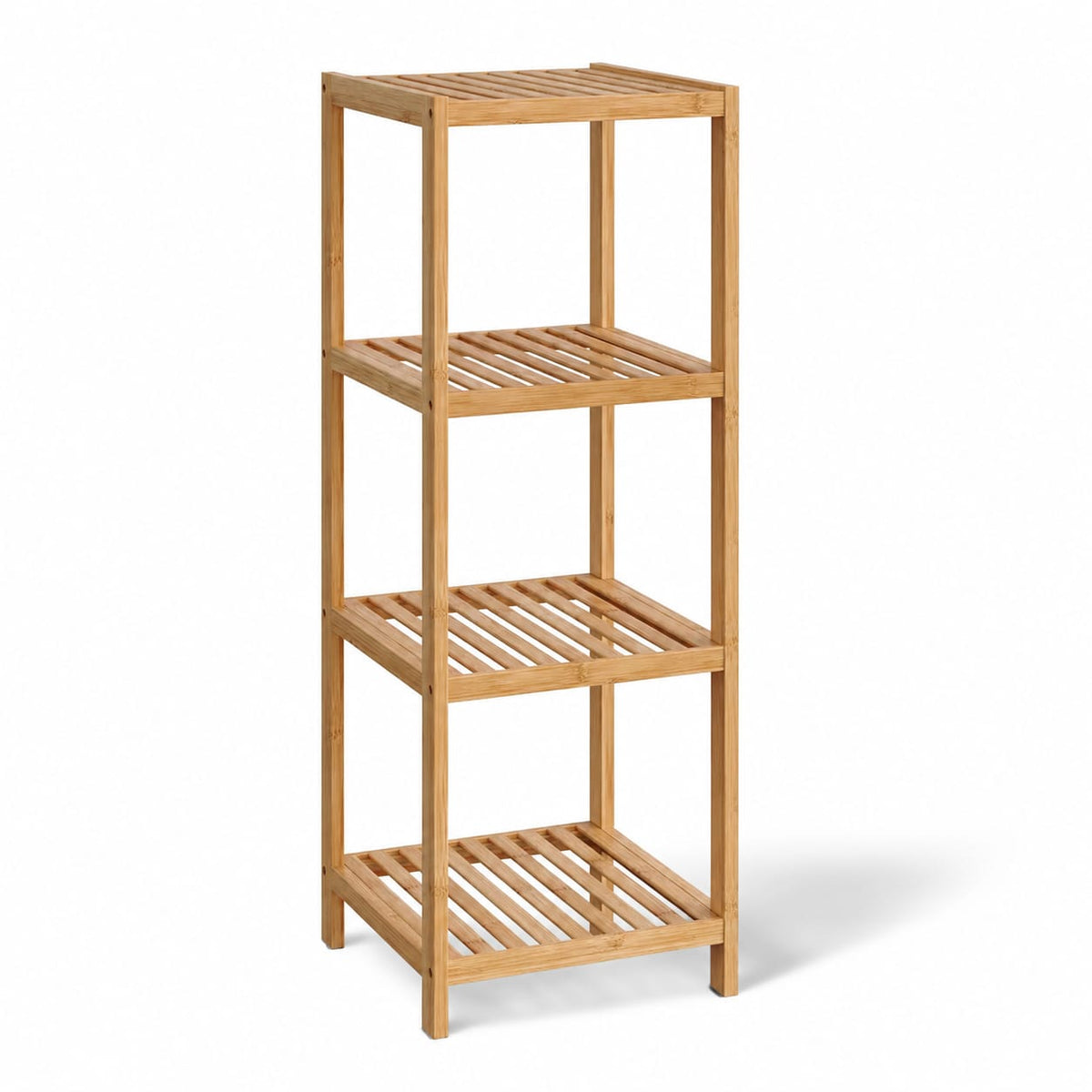 Bamboo Square Shelf 4-Tier