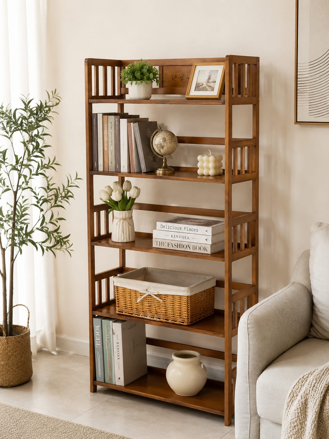 Bamboo Shelf 5-Tier