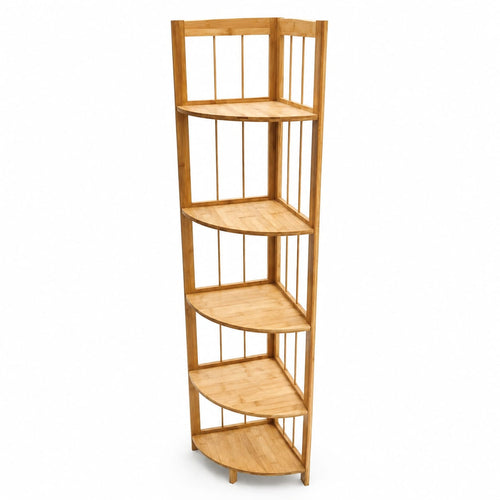 Bamboo Corner Shelf 5-Tier