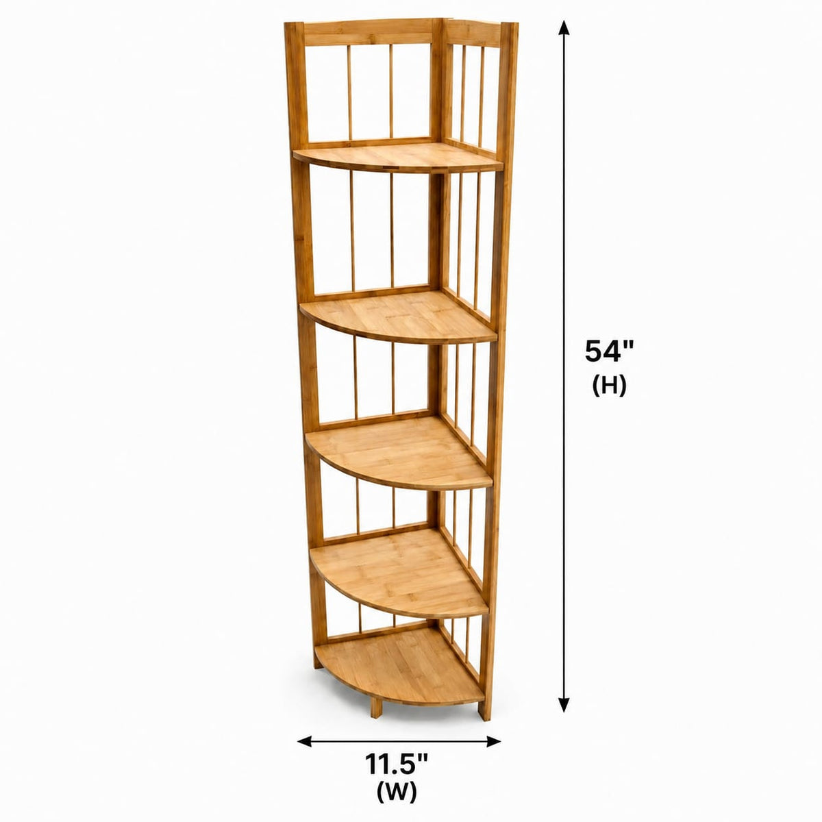 Bamboo Corner Shelf 5-Tier